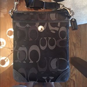 Authentic Black Coach cross body purse