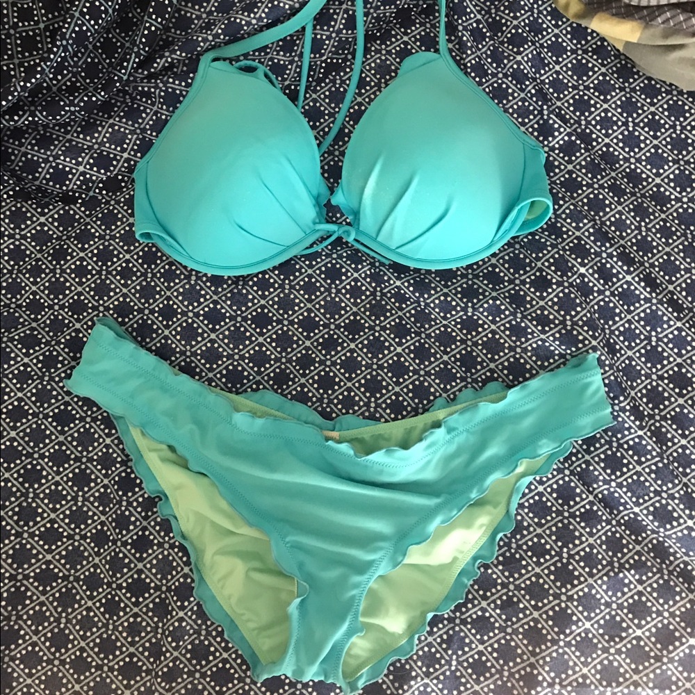 teal Victoria secret bikini