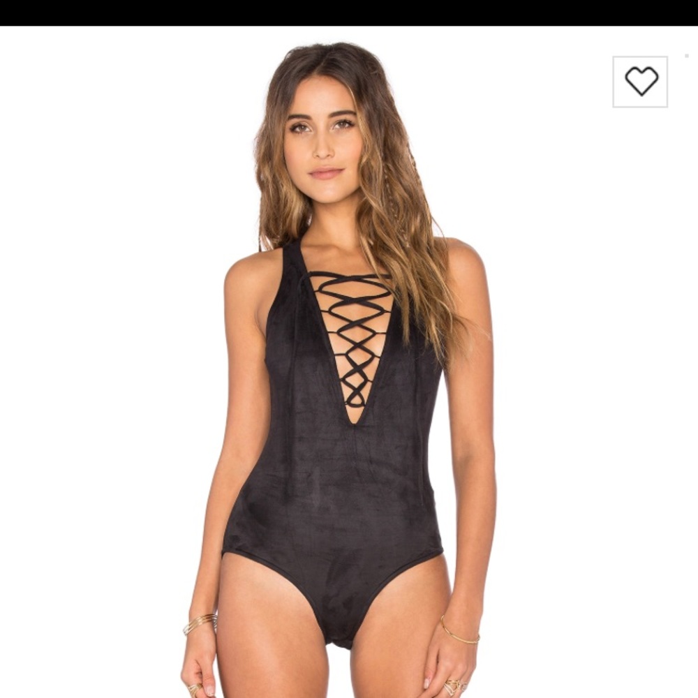 Glamorous suede bodysuit