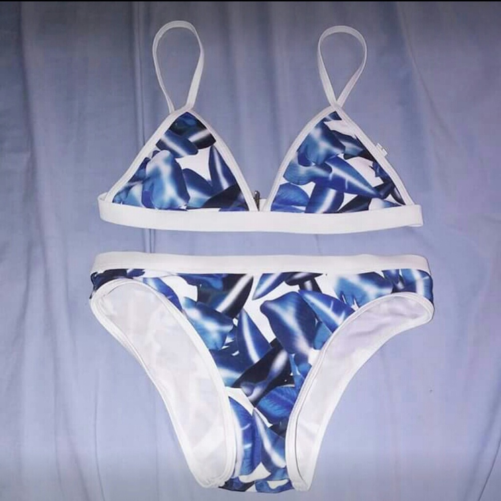 BLUE FLORAL BIKINI SET