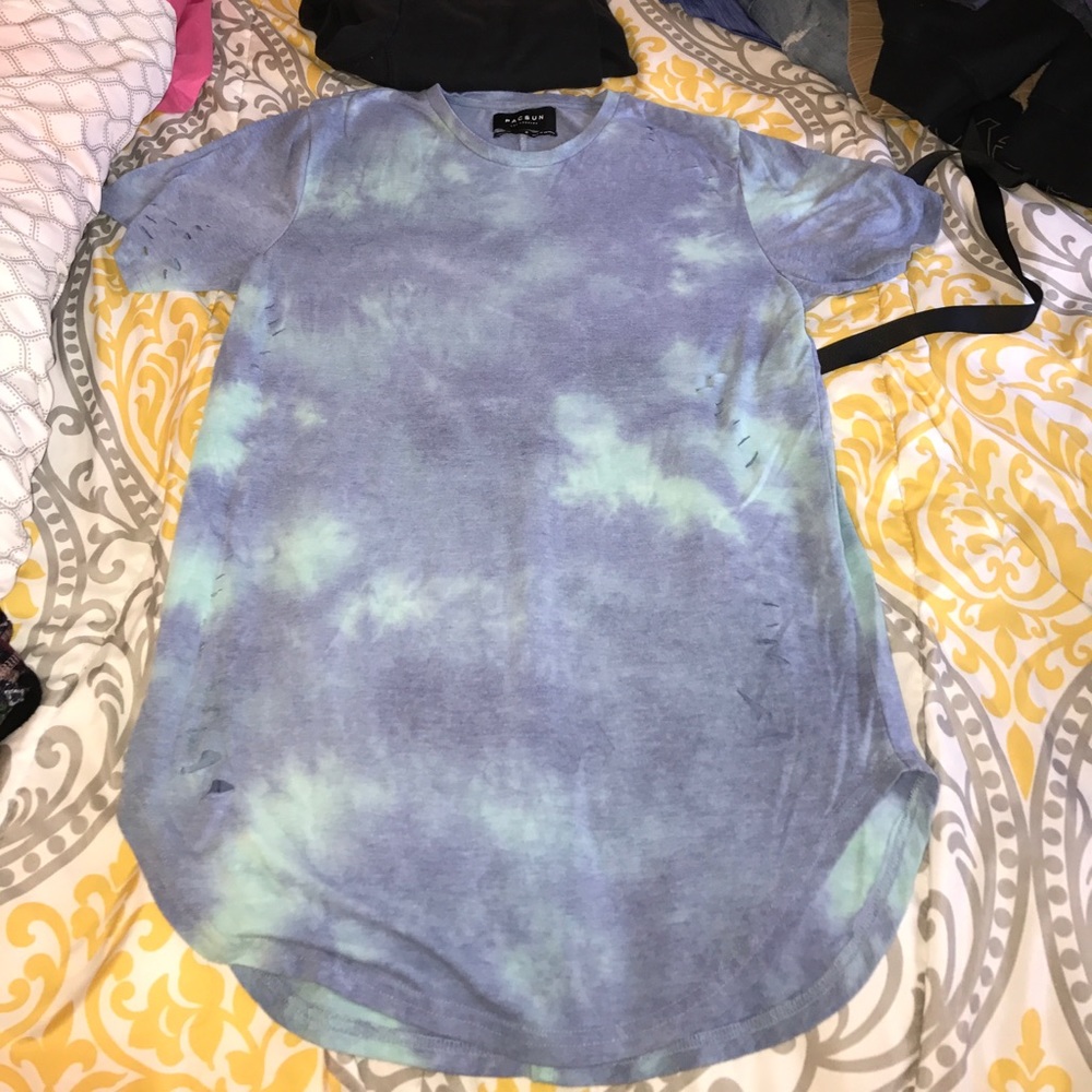distressed Tie dye Shirt