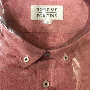 Son Of Fortune Men Solid oxford long sleeve shirt