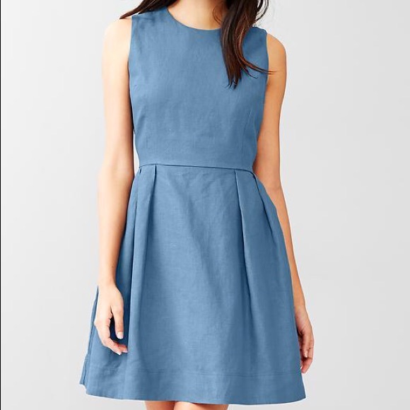 Gap fit and flare linen dress - Picture 1 of 4