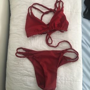 Maroon Bikini Set. Slate swim. SIZE LARGE