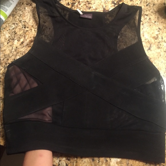 Urban outfitters Sparkle & fade mesh crop top - Picture 3 of 4