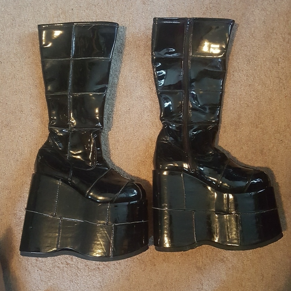 Demonia Stack 301 patient platform goth boot