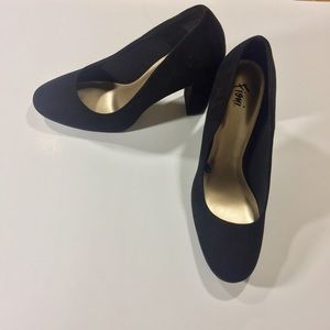 Classic Faux Suade Block Heel