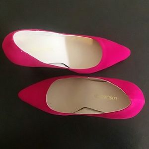 High Fashion Red Suede Stilettos