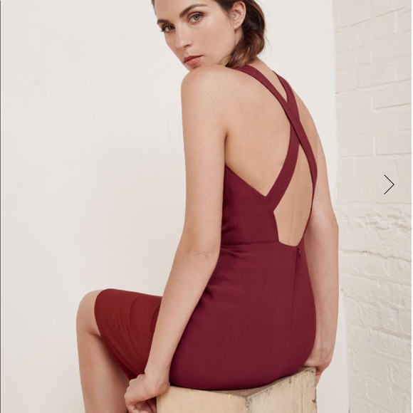 ❌SOLD❌ Reformation Chloe Red Crisscross Dress 2 - Picture 2 of 8