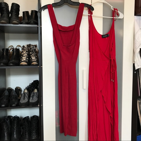 ❌SOLD❌ Reformation Chloe Red Crisscross Dress 2 - Picture 6 of 8