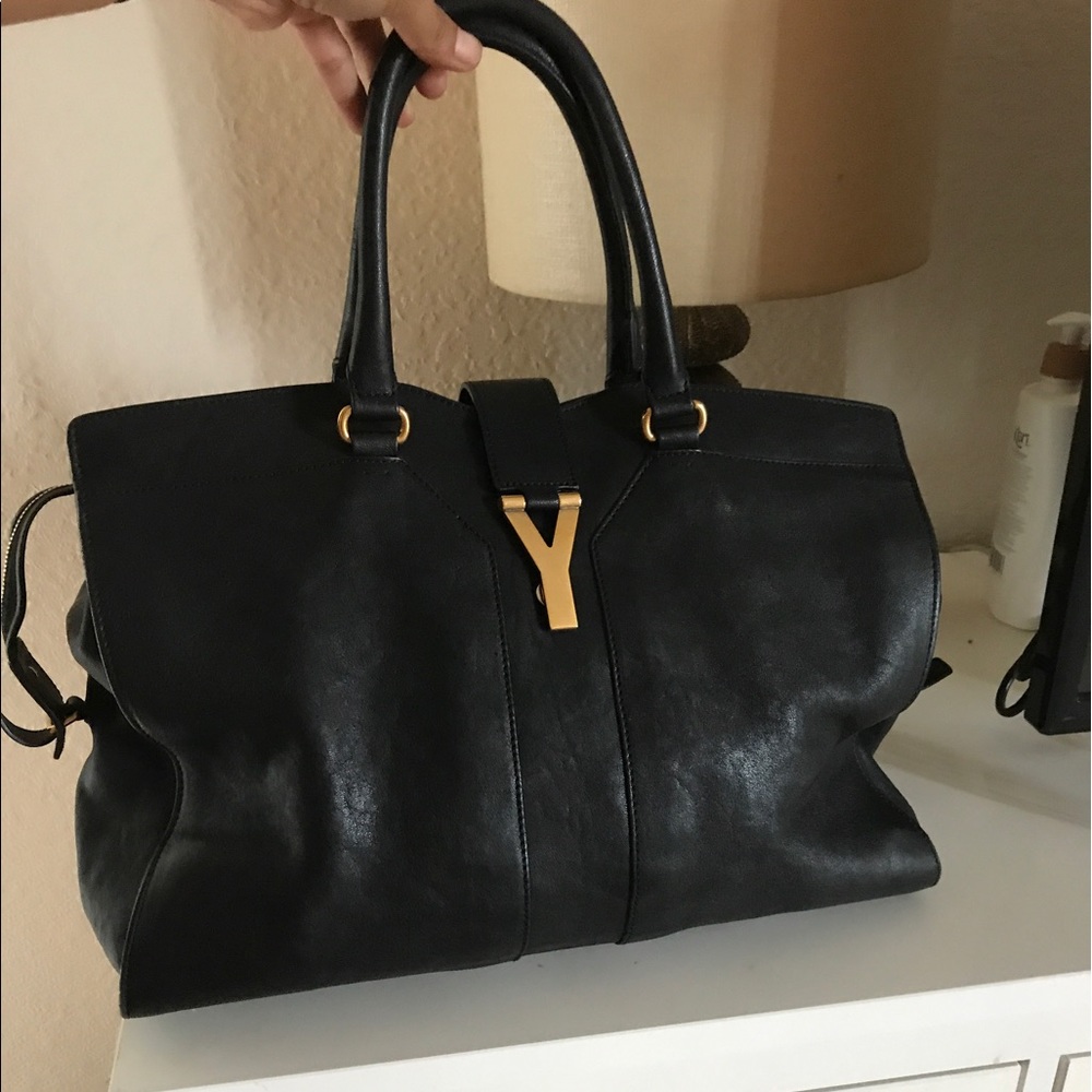 YSL Black Cabas chyc Large
