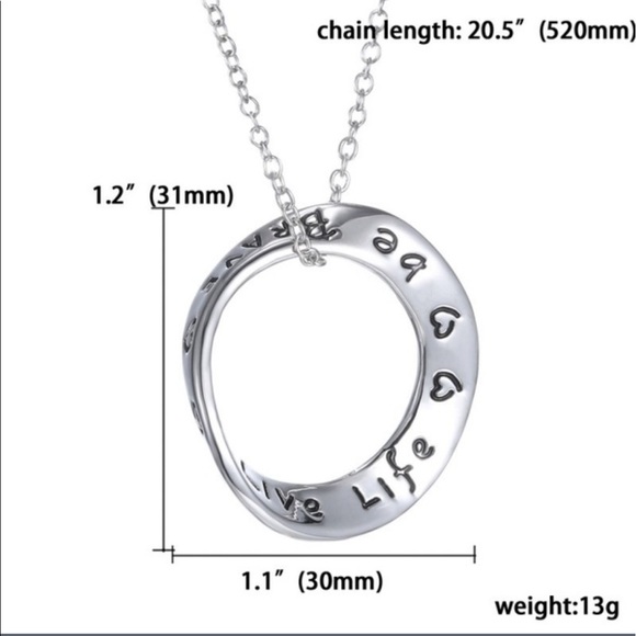 NEW Inspirational Eternity Circle "be brave..." - Picture 5 of 5