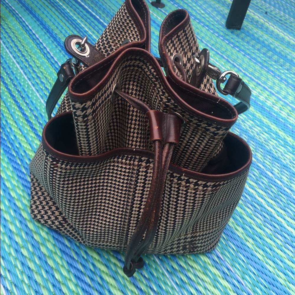 Ralph Lauren Houndstooth Satchel