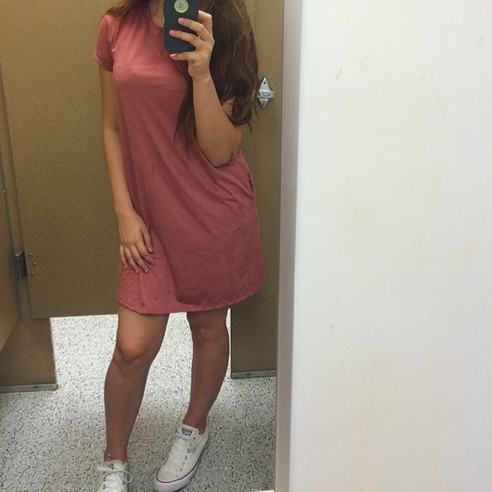 Mauve T-shirt Dress