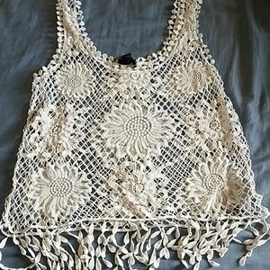White knit tank