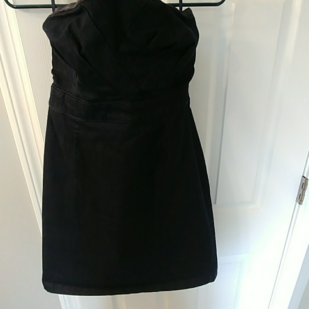 Denim tube top dress