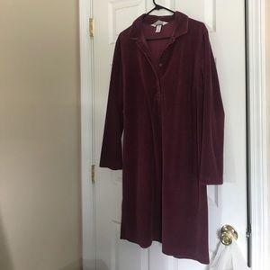 Corduroy burgundy dress