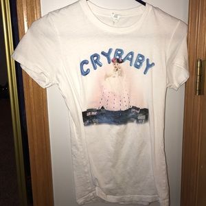 white Melanie Martiinez t-shirt.