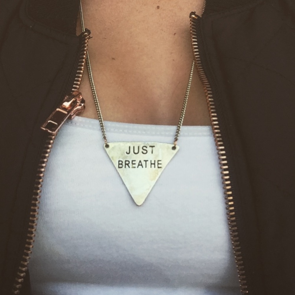 Just breathe necklace