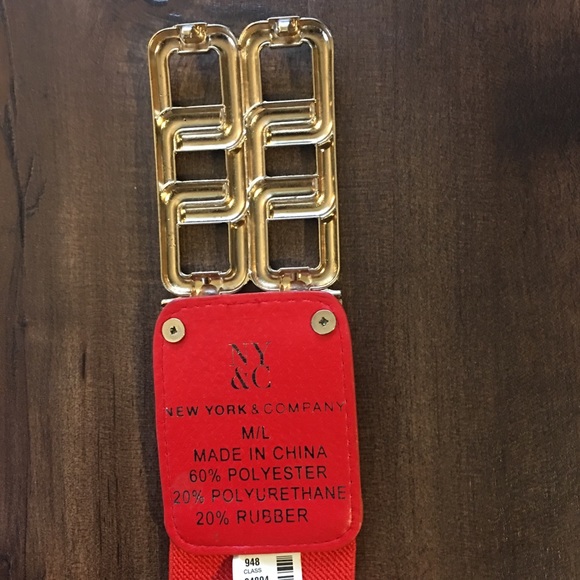 🆕 Red and gold Vintage inspired belt - Picture 2 of 2