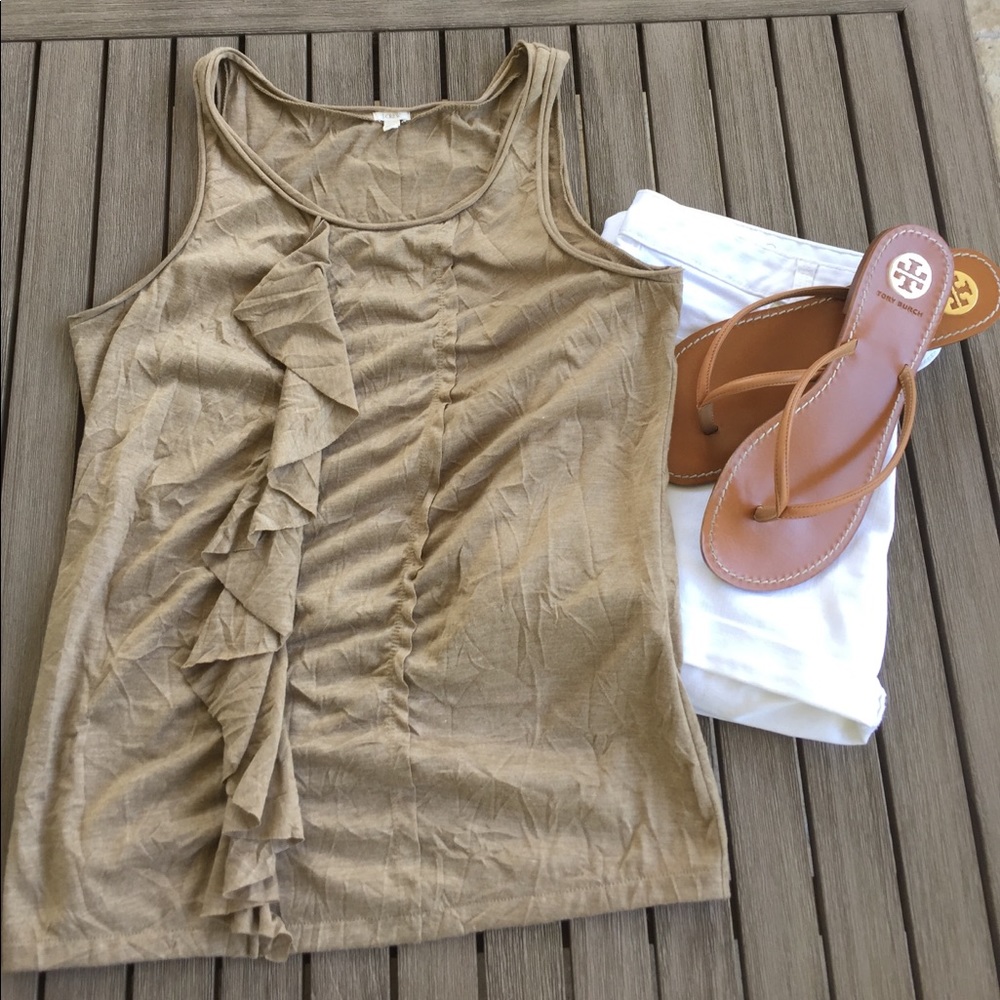 J. Crew Tan Sleeveless Top
