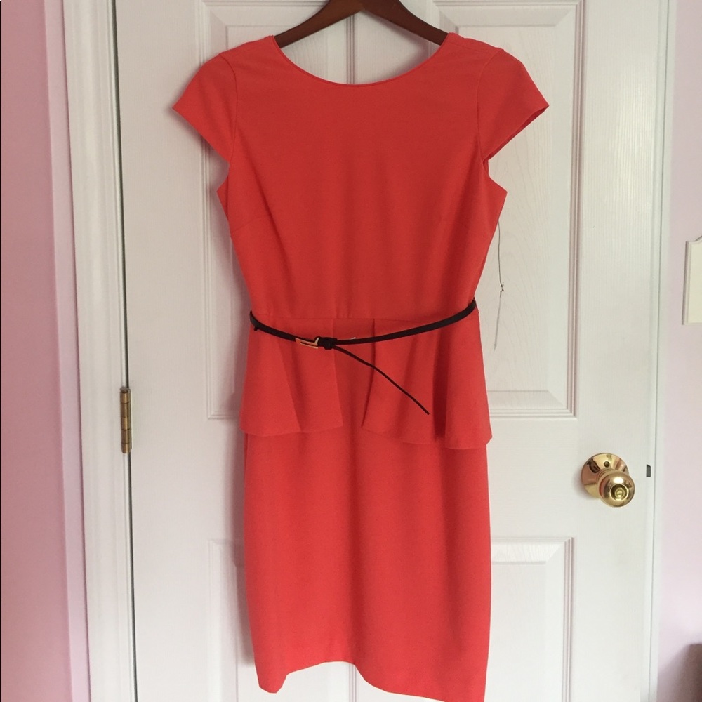 ❗️MAKE OFFERS❗️NEW Orange Bodycon Peplum Dress