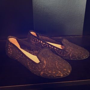 Charlotte Russe Black Lace Ballet Flats
