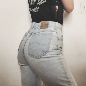 Vintage LEE Perfect Light Wash Mom Jeans