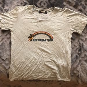 Reformation rainbow t-shirt NWOT