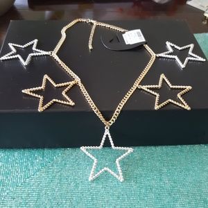 2toned star adjustable necklace