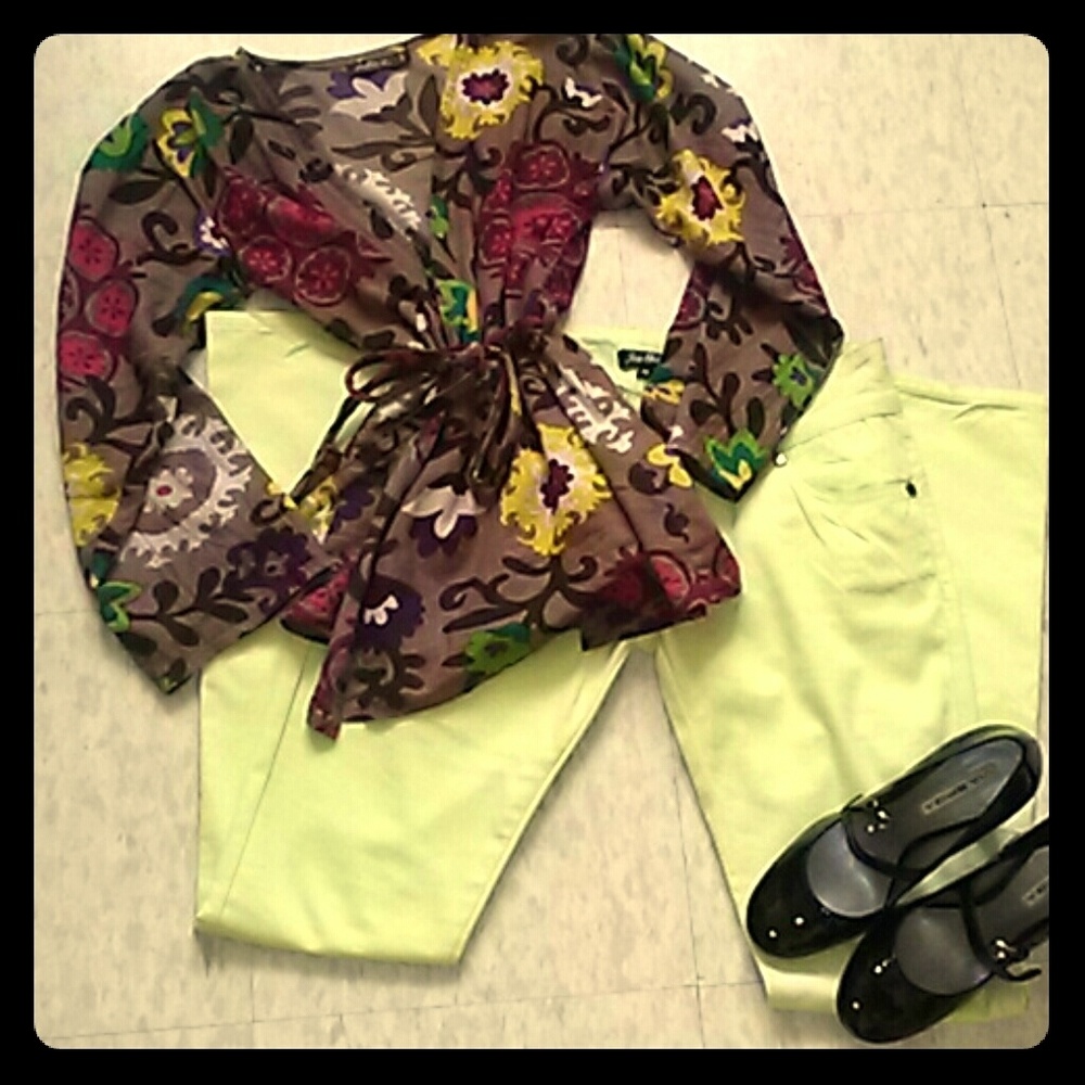 Vibrant Light Green Skinny Pants