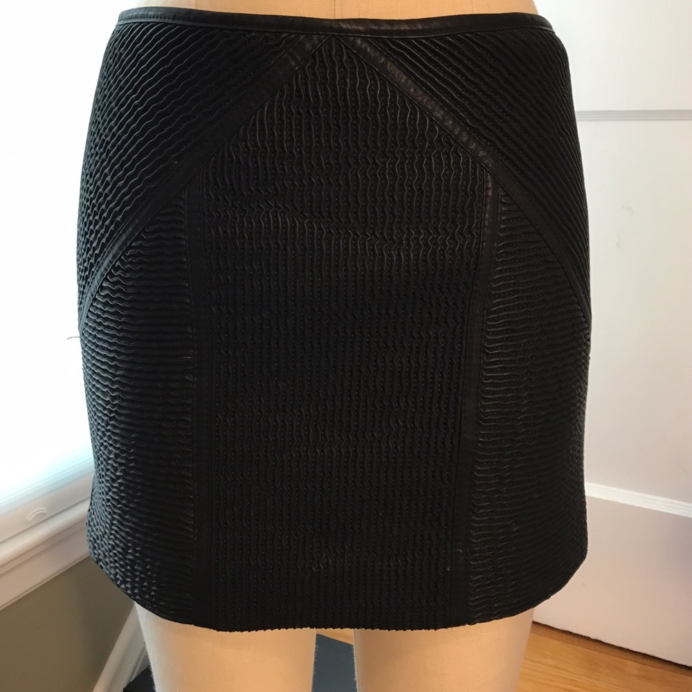 Free People stretch vegan leather mini skirt