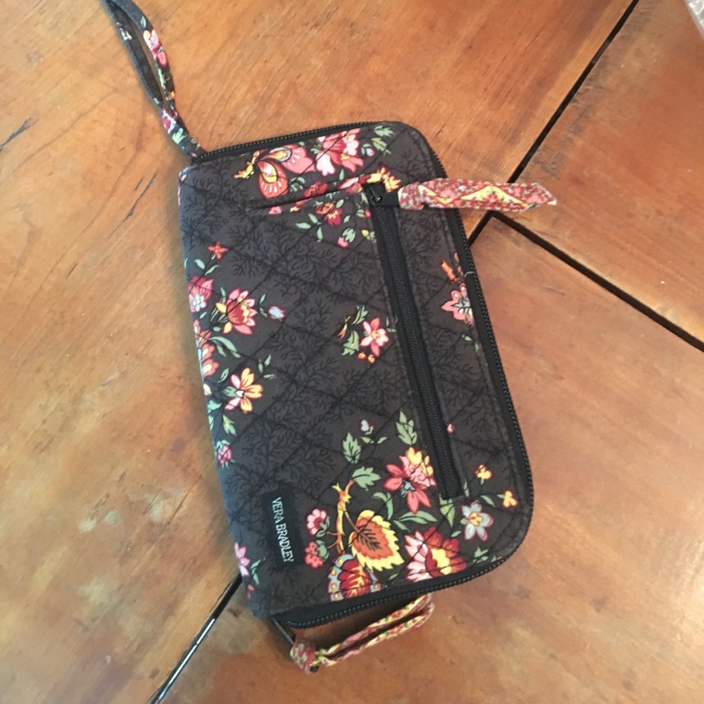 Vera Bradley (retired) chocolat Wristlet/Wallet