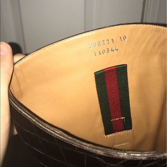 Brown Leather and Crocodile Gucci Riding Boots - Picture 6 of 7