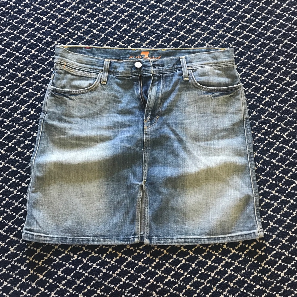 Seven for all mankind jean skirt
