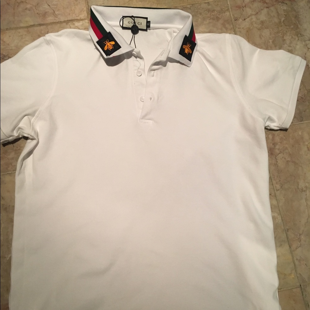 Gucci polo with web and bee **Great Buy**