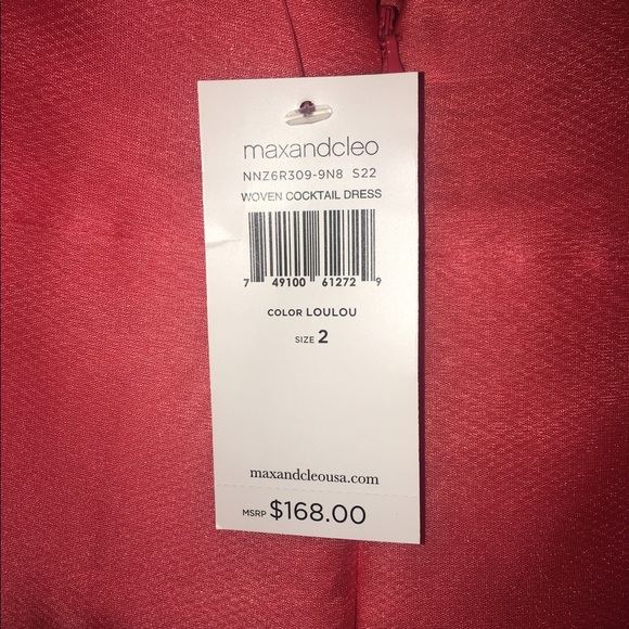 Max and Cleo Cocktail Dress LouLou Color NWT - Picture 3 of 4