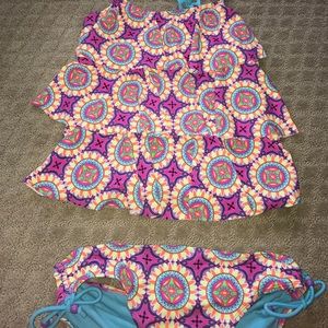 Justice colorful tankini set