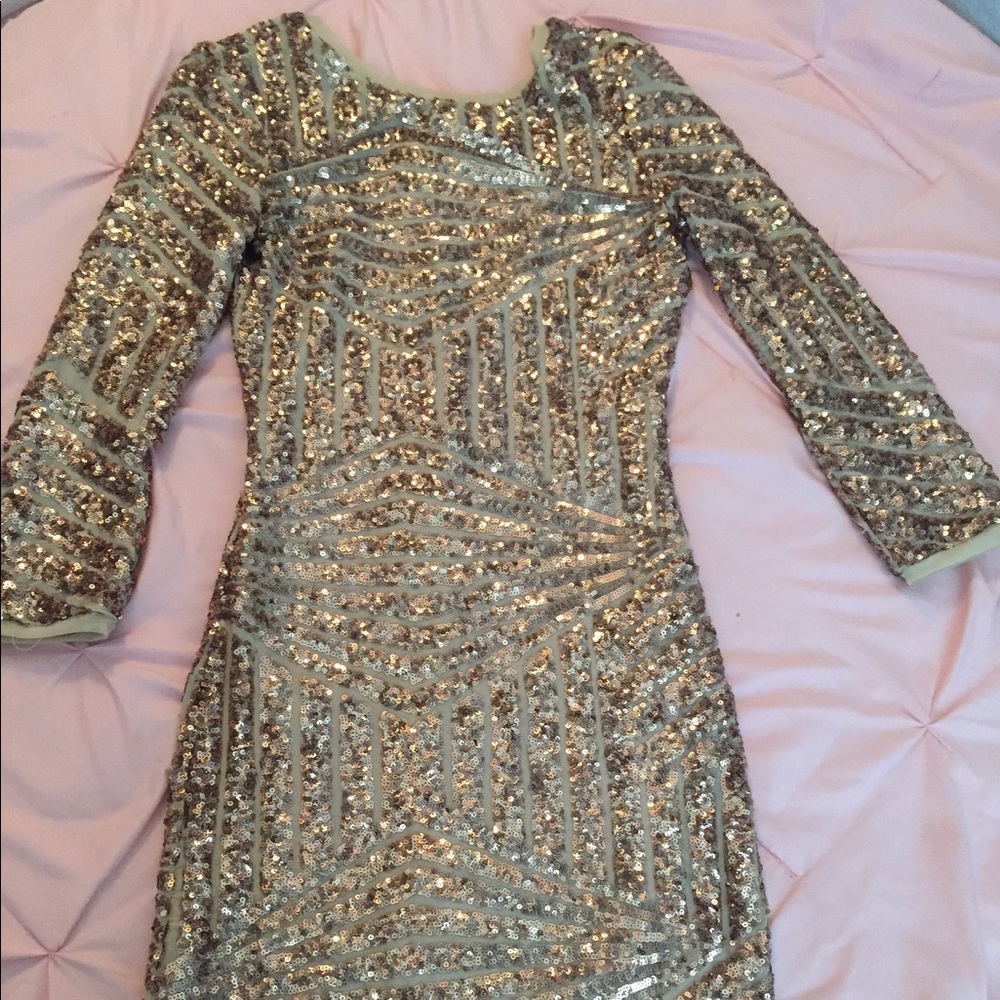 Low back sequin dress