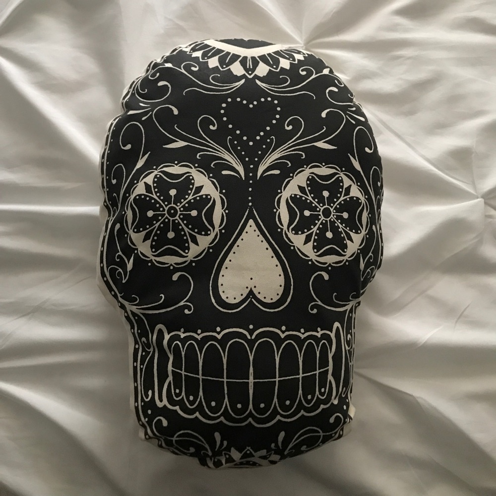 Urban outfitters skull pillow