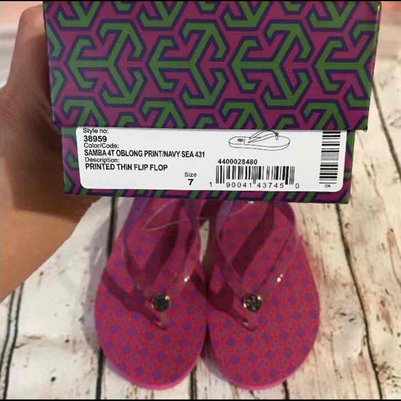 Tory burch Geometric Print flip flops - Picture 4 of 4