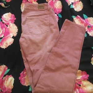 Blush pink American eagle jeans