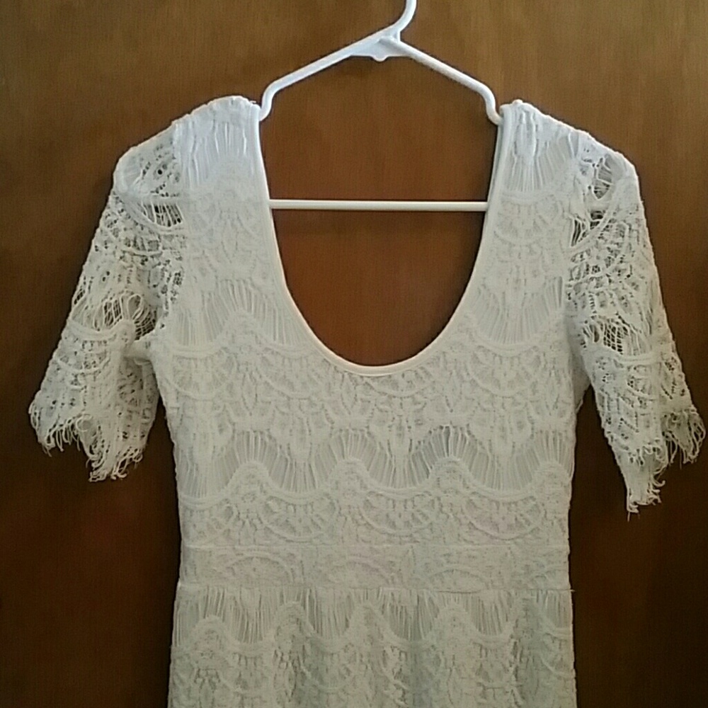 Off white crochet dress