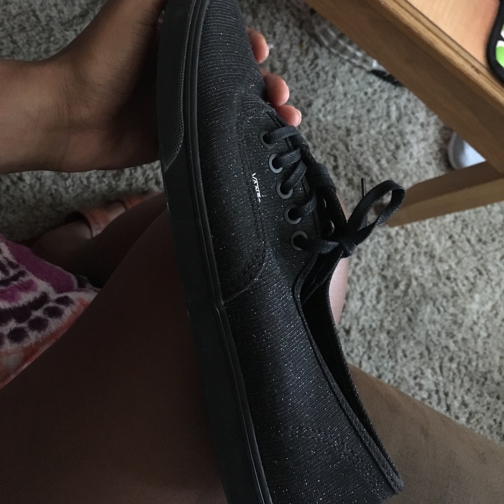 Black Glitter Vans