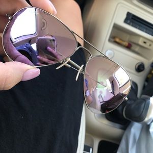Ray Ban aviators - purple reflective