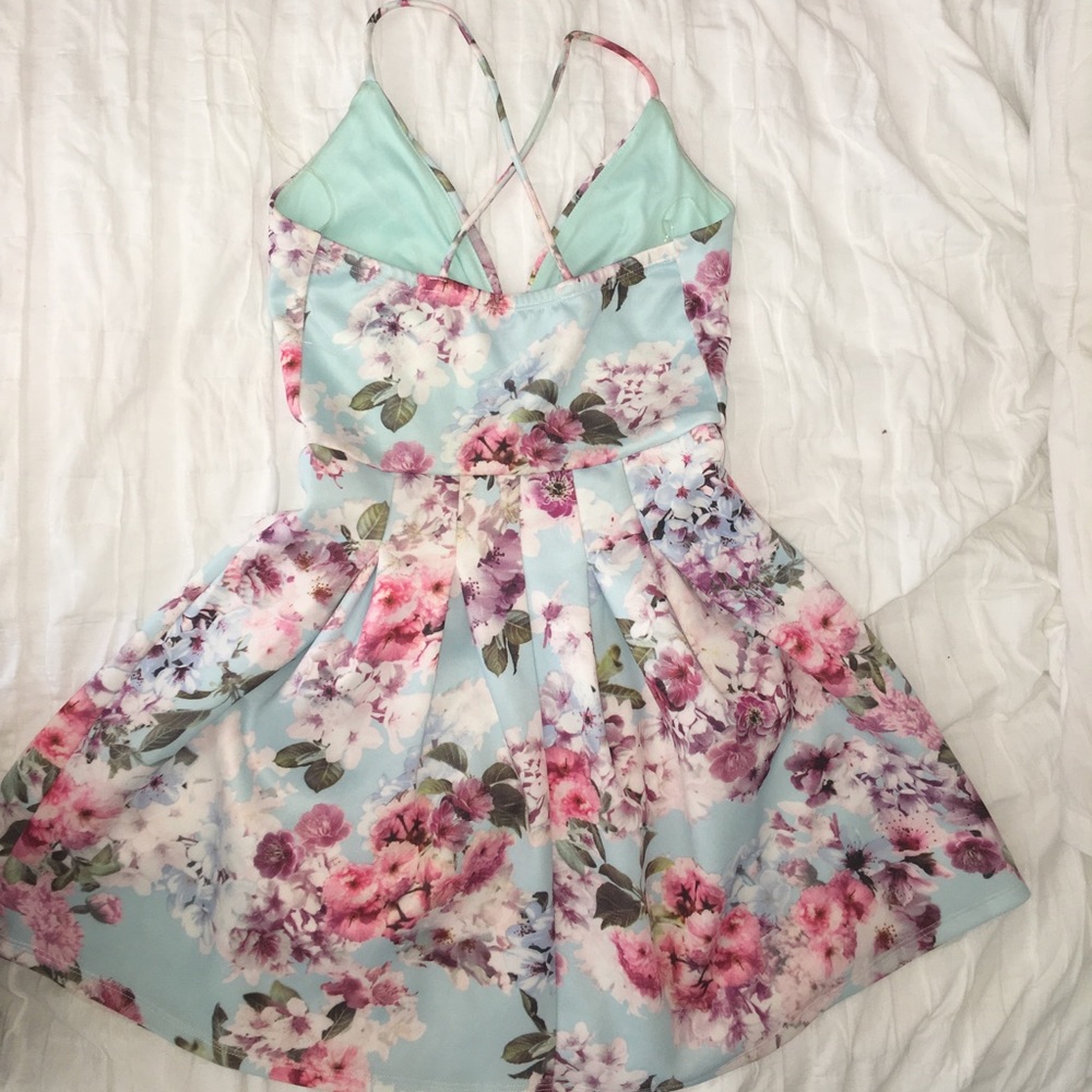 Light blue floral dress - Picture 2 of 4