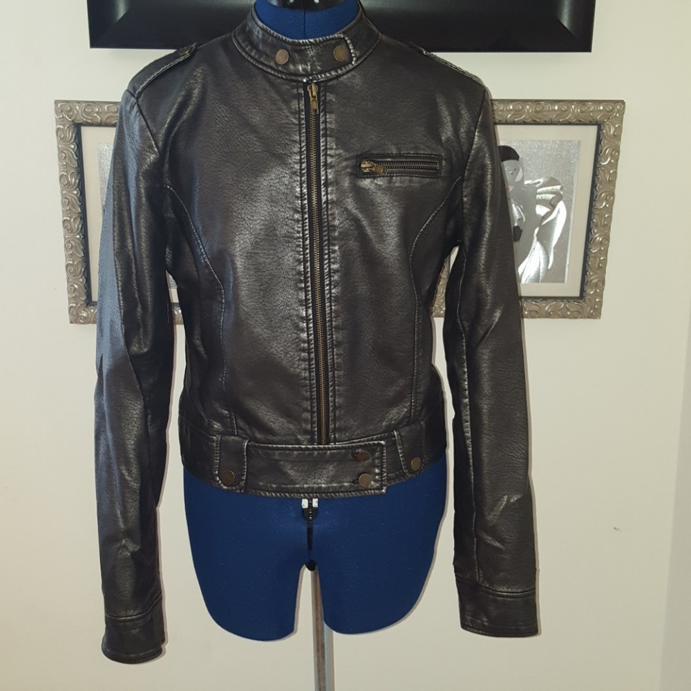 Faux leather jacket
