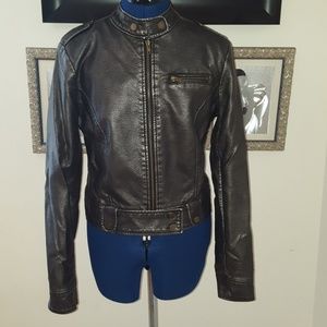 Faux leather jacket
