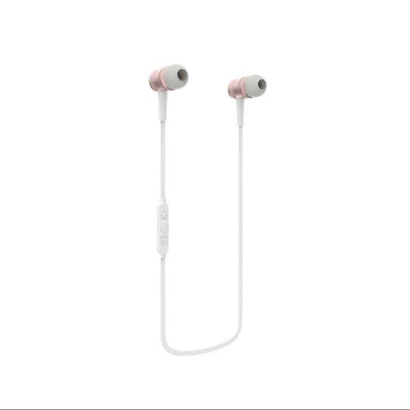 Pink Wearable magnetic Bluetooth earphones - Picture 2 of 7