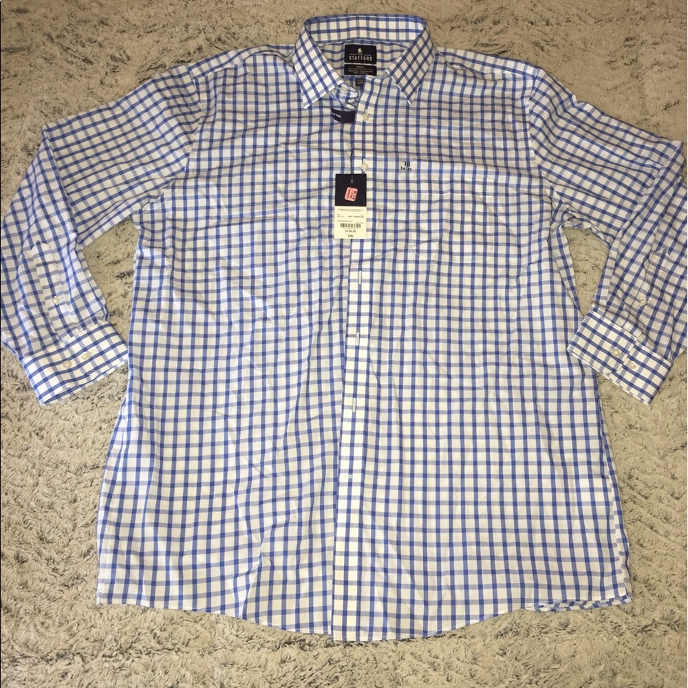 Stafford Long Sleeve Dress Shirt NWT